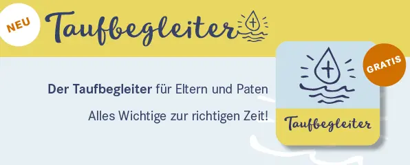 Abbildung des Taufbegleiters für Eltern und Paten.