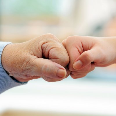 Gran & Grand Daughter Fist Bump