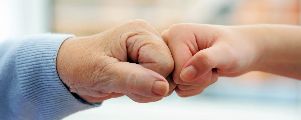 Gran &amp; Grand Daughter Fist Bump