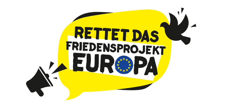 Logo „Rettet das Friedensprojekt Europa“. Quelle: www.rettetdasfriedensprojekt.eu