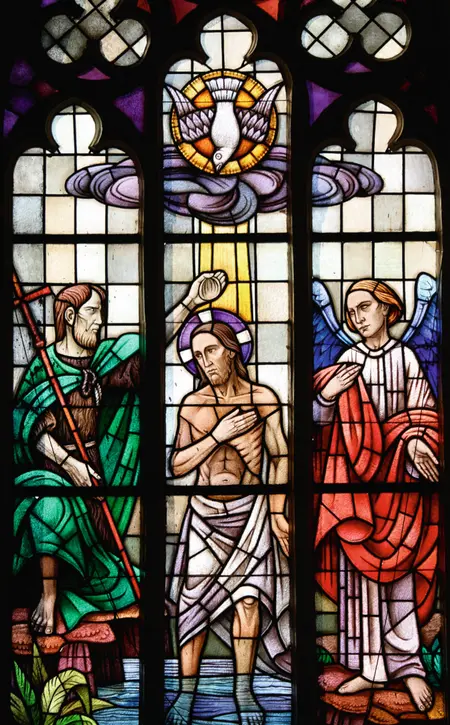 Tauffenster aus der Heilig-Geist-Kirche in Werder (Havel)