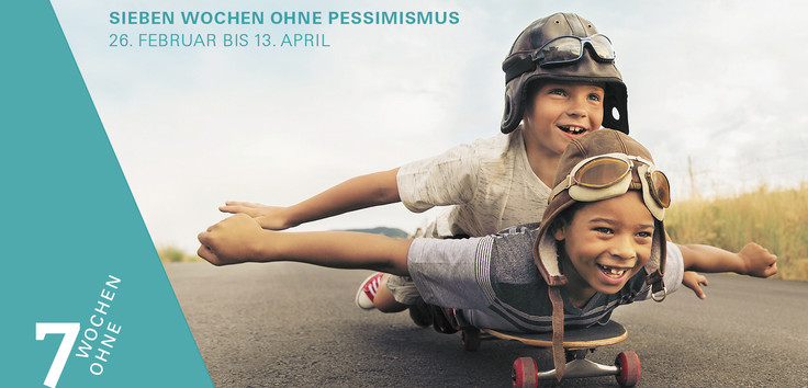 Das Aktionsmotiv 2020 zum Thema "Zuversicht! Sieben Wochen ohne Pessimismus". Grafik: Evangelische Verlagsanstalt GmbH