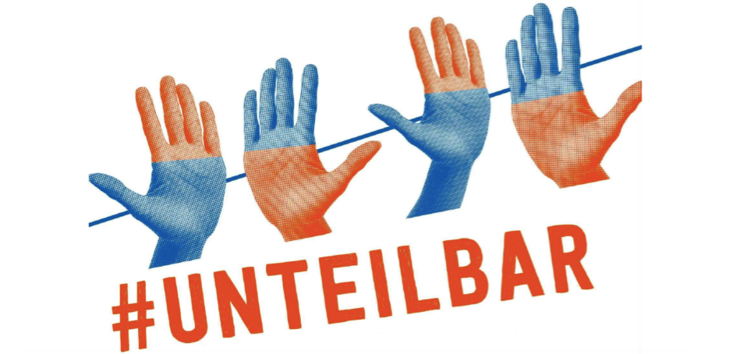 Das #unteilbar-Logo des Bündnisses. Grafik: www.unteilbar.org