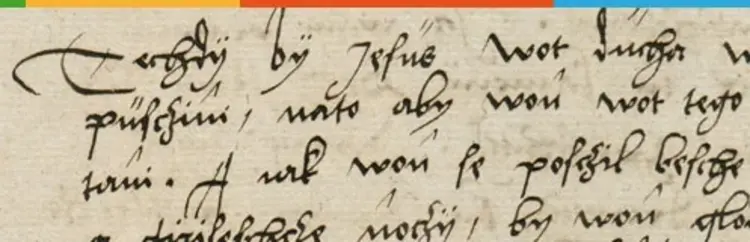 Wendische Schrift auf Papier.