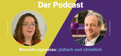 Rabbinerin Gesa Ederberg und Bischof Christian Stäblein mit Titel "Der Podcast", #beziehungsbeise jüdisch und christlich