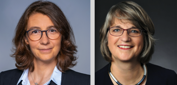 Christina-Maria Bammel (links) und Barbara Hustedt. Fotos: Fotostudio Kauffmann/EKBO, privat