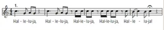 Hallelujah-Kanon nach Händel (Ausschnitt), Foto: EKBO